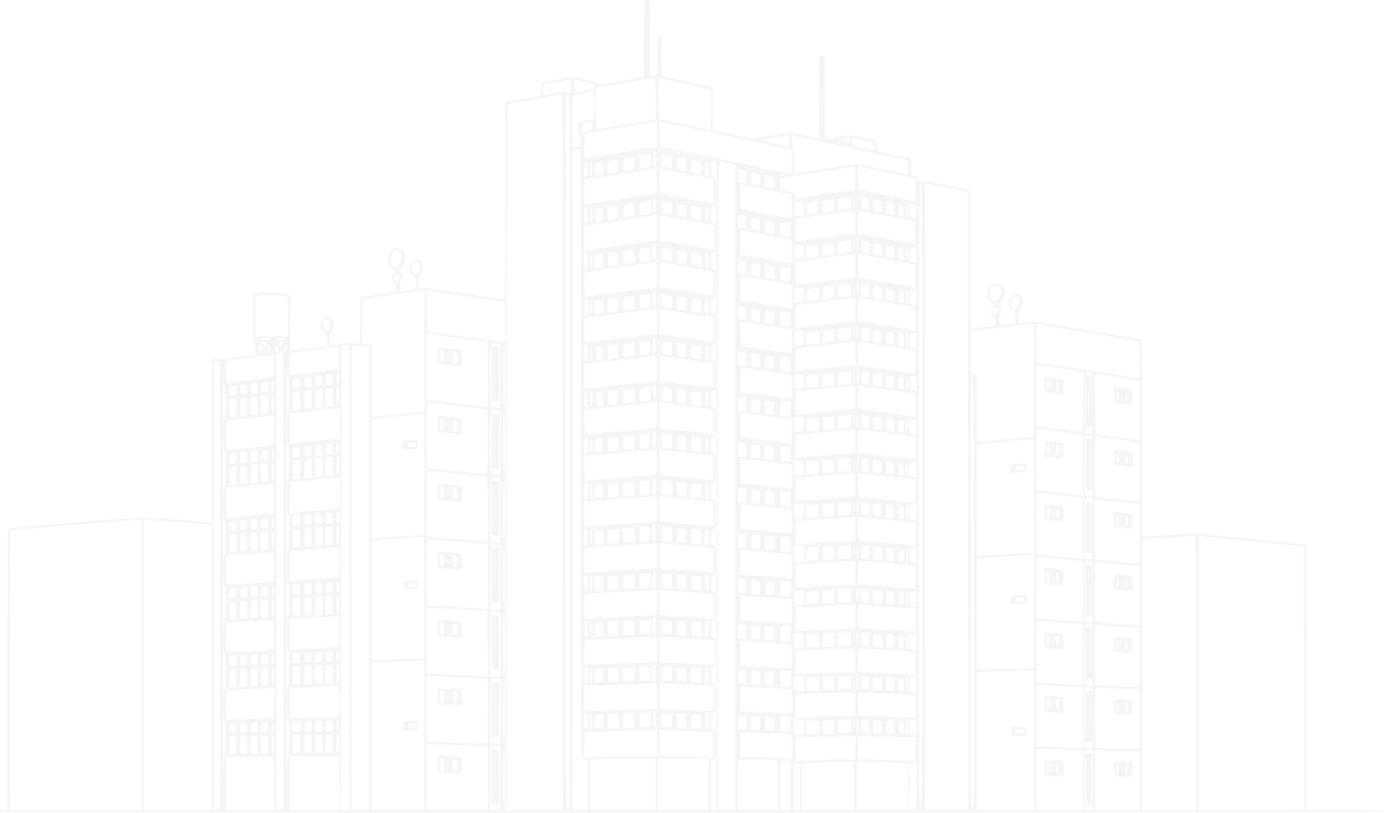 Vergin-Immobilien- Eine Schwarz-Weiß-Zeichnung eines Gebäudes auf schwarzem Hintergrund.